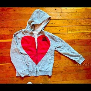 Boys “Total Heart Breaker” Lightweight Hoodie size 14 from J. Crew ‘crewcuts’